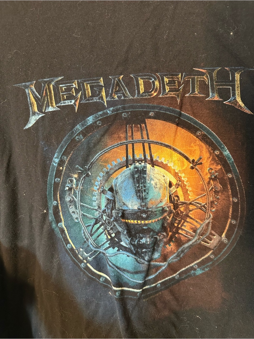Vintage - Megadeth Graphic Band Tee in Black with Blue & Orange Print
